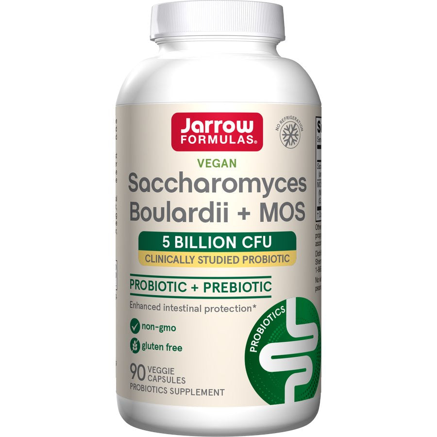JARROW FORMULAS Veganiškas Saccharomyces Boulardii + MOS 90 kapsulių