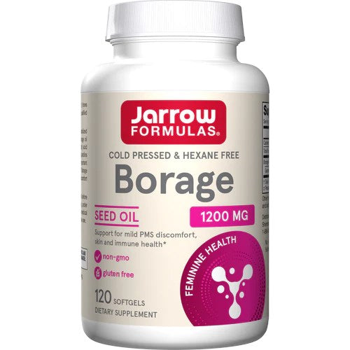 JARROW FORMULAS Boražas - Agurklių aliejus 120 kapsulių