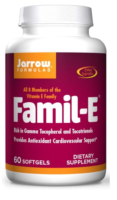 JARROW FORMULAS vitaminas E Šeimos E 60 kapsulių