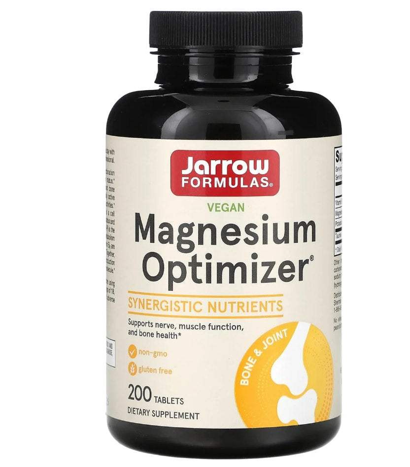 JARROW FORMULAS Magnio malatas + B6 - Magnio optimizatorius 200 tablečių