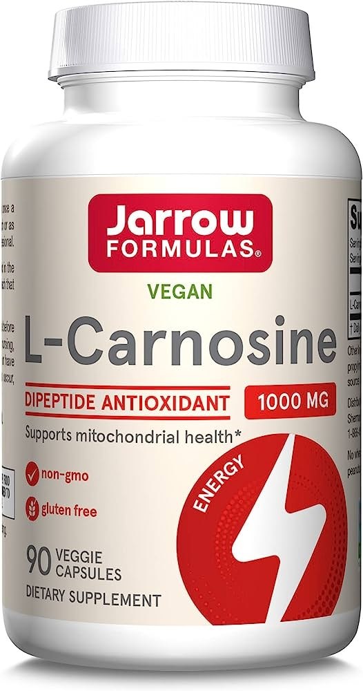 JARROW FORMULAS L-karnozinas 500 mg - L-karnozinas 90 kapsulių