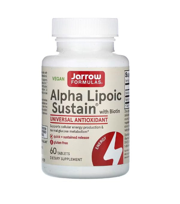 JARROW FORMULAS alfa lipoinė rūgštis ir biotinas 60 tablečių