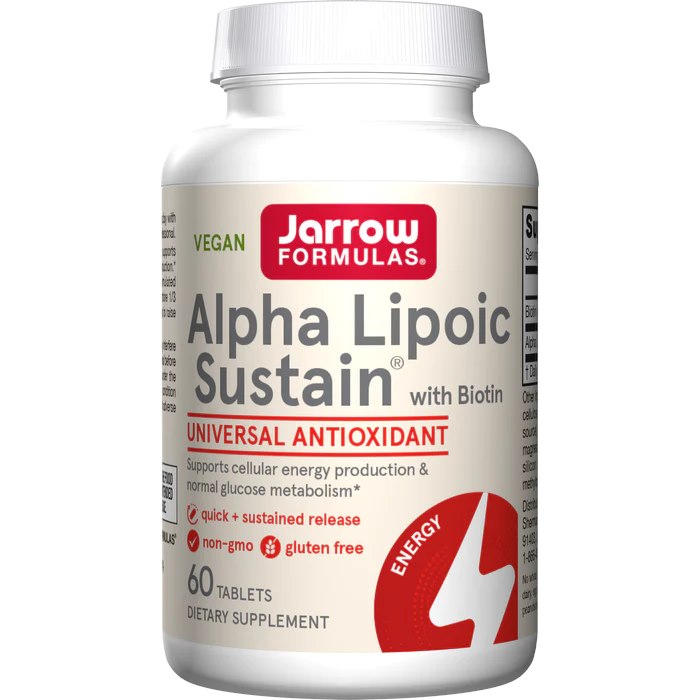 JARROW FORMULAS alfa lipoinė rūgštis ir biotinas 120 tablečių