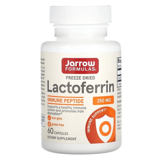 JARROW FORMULAS Laktoferinas - Laktoferinas 60 kapsulių