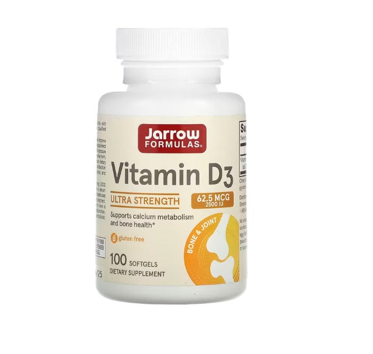 JARROW FORMULAS vitaminas D3 2500 TV 100 kapsulių