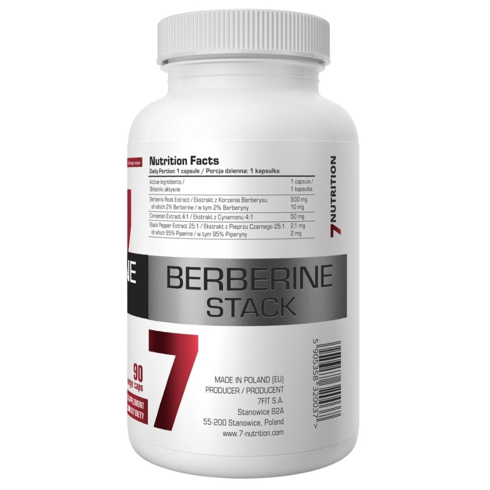 7Nutrition Berberine Stack, Berberine - 90 kapsulių
