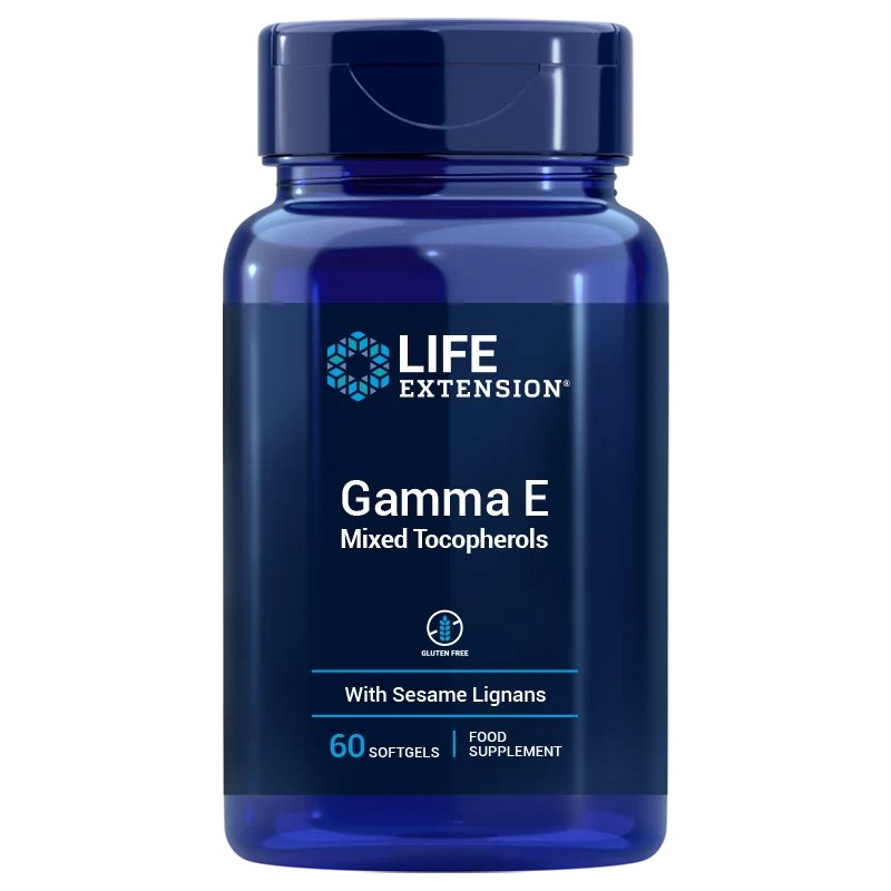 Life Extension Gama E mišrūs tokoferoliai ES 60 kapsulių