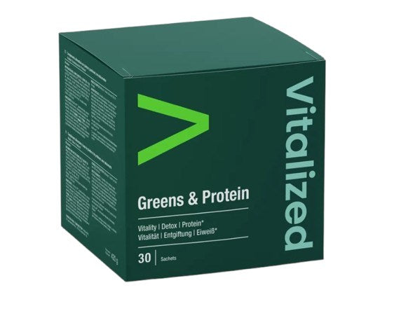 VITALIZED žalumynai ir baltymai 30 pakelių