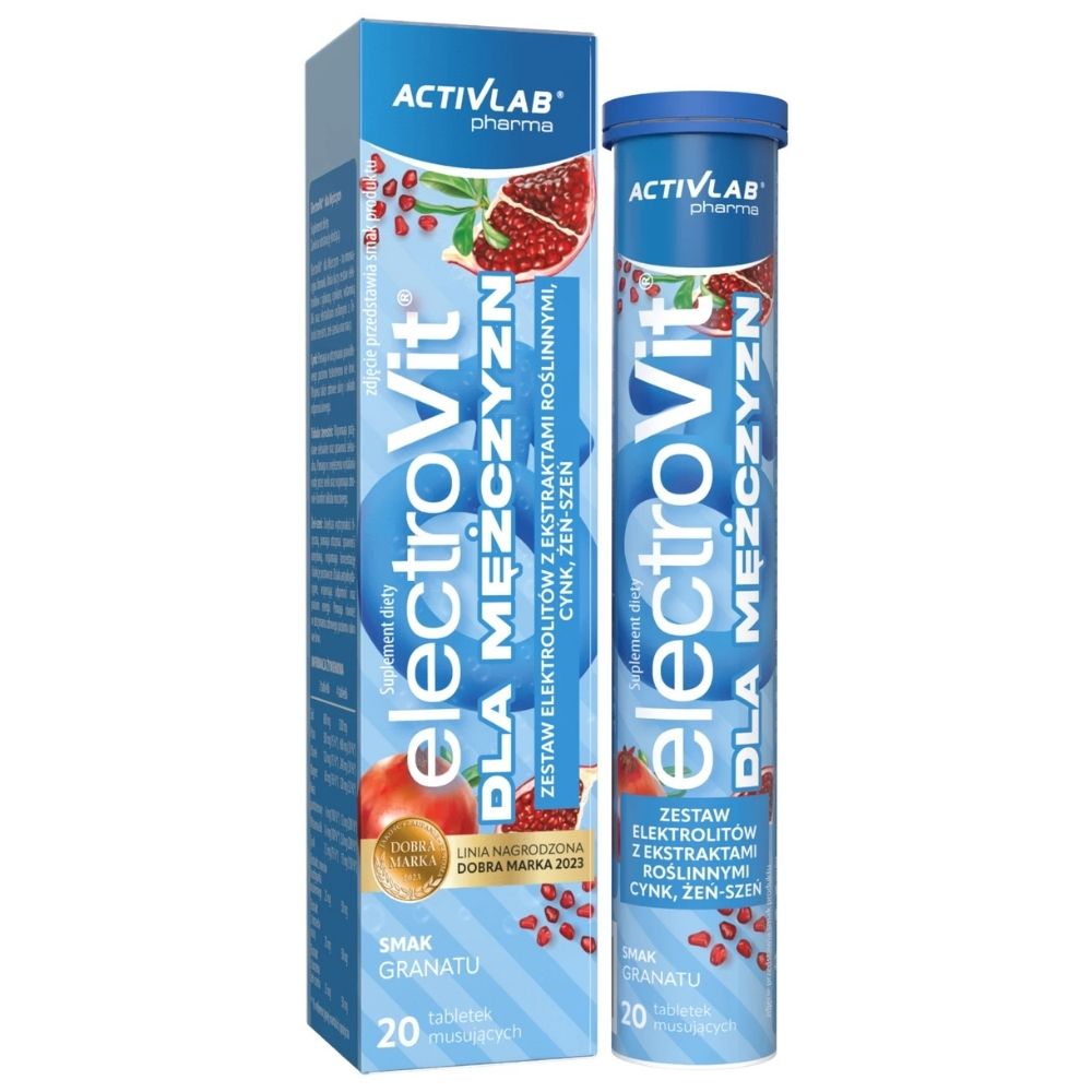Activlab Pharma ElectroVit vyrams, granatai - 20 putojančių tablečių