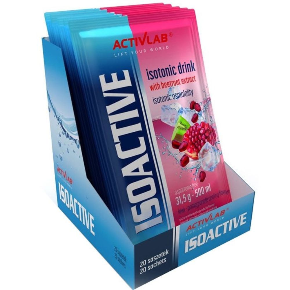 Activlab Isoactive funkcinis izotonikas su burokėliais, kiviais ir granatais - 20 paketėlių