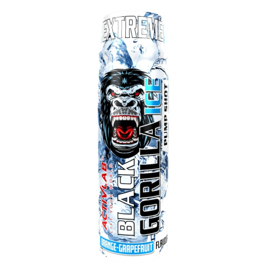 Activlab Black Gorilla Ice Shot Orange-Grapefruit prieš treniruotę - 80 ml