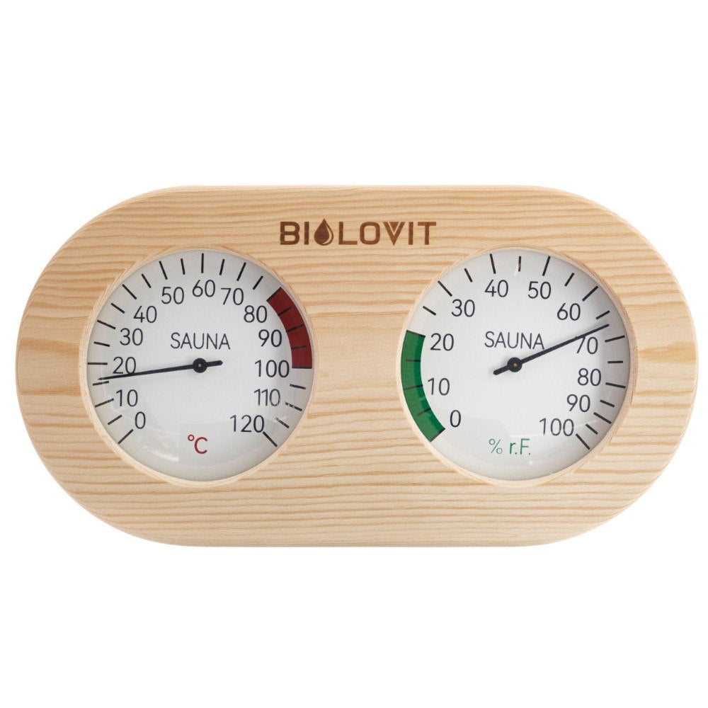 Bilovit pušies pirties termometras su higrometru