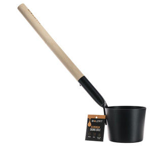 Bilovit - Juodas aliuminio pirties šaukštas su beržo rankena 42cm