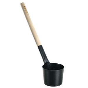 Bilovit - Juodas aliuminio pirties šaukštas su beržo rankena 42cm