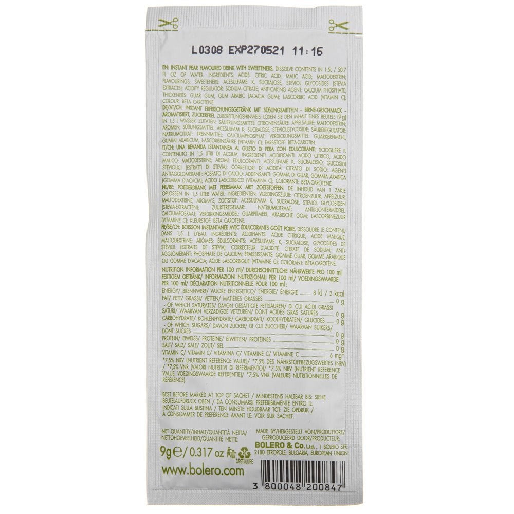 Bolero Classic greitasis gėrimas Pear (1 paketėlis) - 9 g - Magnis.lt