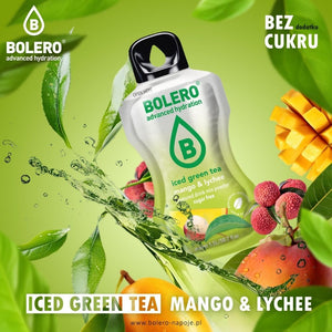 Bolero Classic Instant Drink Iced Green Tea Mango &amp; Lychee (mangų žalioji ledinė arbata, ličiai) - 8 g