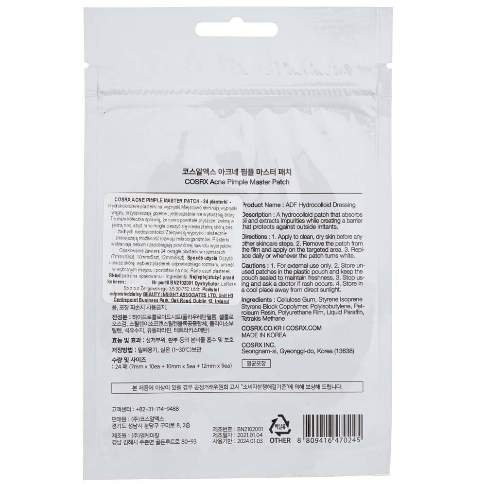 COSRX Acne Pimple Master pleistras - 24 pleistrai