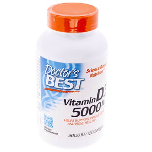 Doctor's Best vitaminas D3 5000 TV - 720 minkštųjų gelių - Magnis.lt