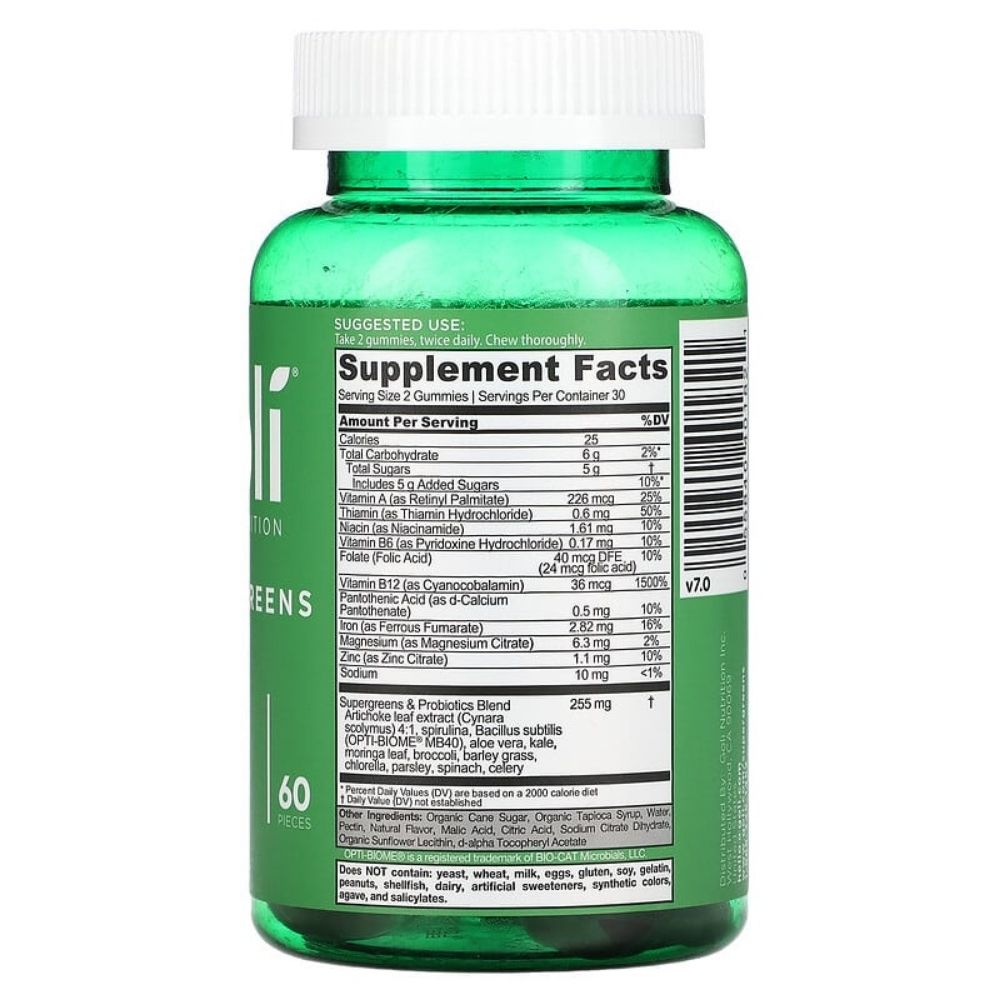 Goli Nutrition Supergreens Gummies - 60 gelių - Magnis.lt