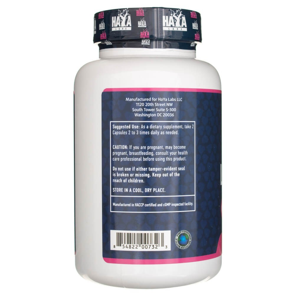 Haya Labs acetil L-karnitinas 1000 mg - 100 kapsulių