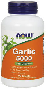 Garlic 5000, Odor Controlled - 90 tablets - NOW Foods