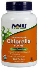 Chlorella, 500mg - 200 tablets - NOW Foods
