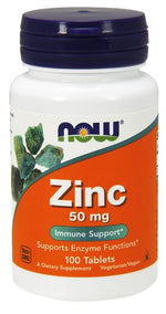 Zinc, 50mg - 100 tablets - NOW Foods