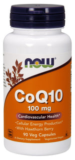 CoQ10 with Hawthorn Berry, 100mg - 90 vcaps - NOW Foods