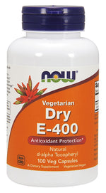 Vitamin E-400 Dry, Vegetarian - 100 vcaps - NOW Foods