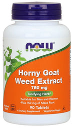 Horny Goat Weed Extract, 750mg - 90 tablets - NOW Foods