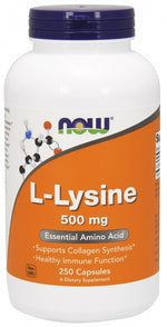 L-Lysine, 500mg - 250 vcaps - NOW Foods