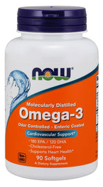 Omega-3 Enteric Coated - 90 softgels - NOW Foods