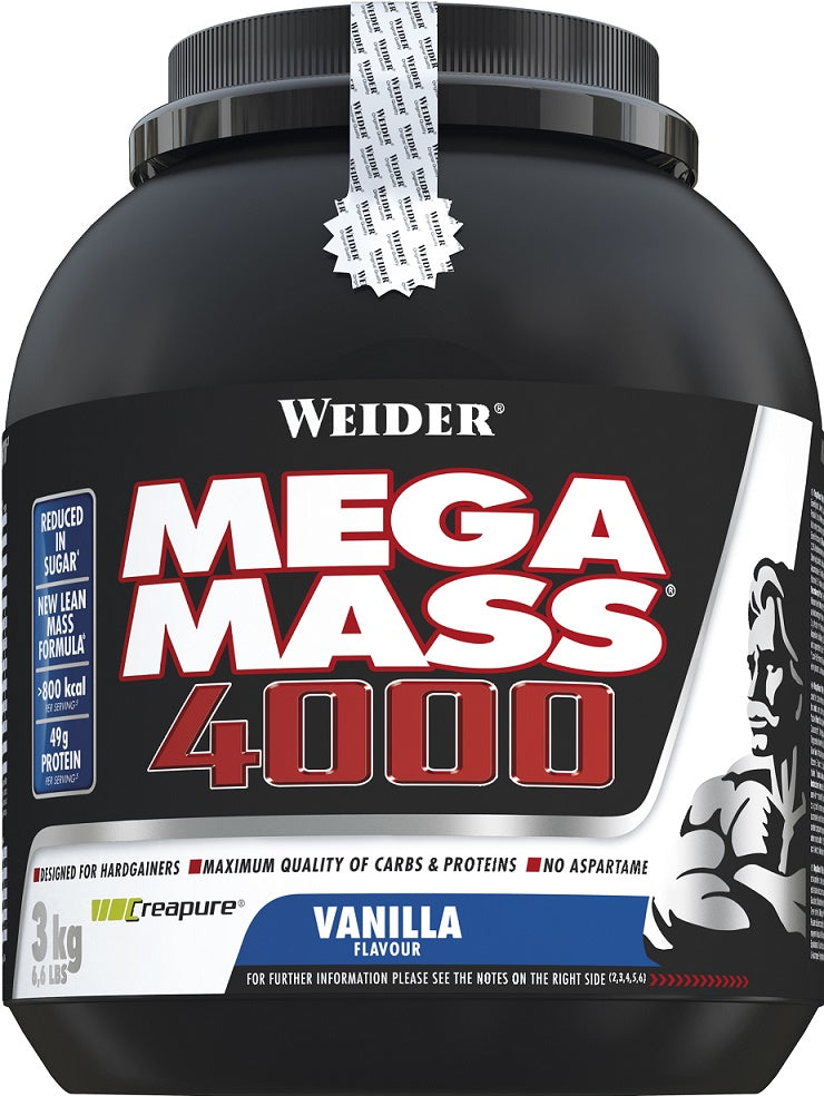 Mega Mass 4000, Vanilla - 3000 grams - Weider