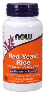 Red Yeast Rice with CoQ10, 600mg - 60 vcaps - NOW Foods