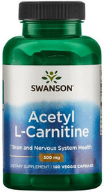 Acetyl L-Carnitine, 500mg - 100 vcaps - Swanson