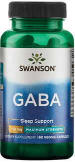 GABA, 750mg Maximum Strength - 60 vcaps - Swanson