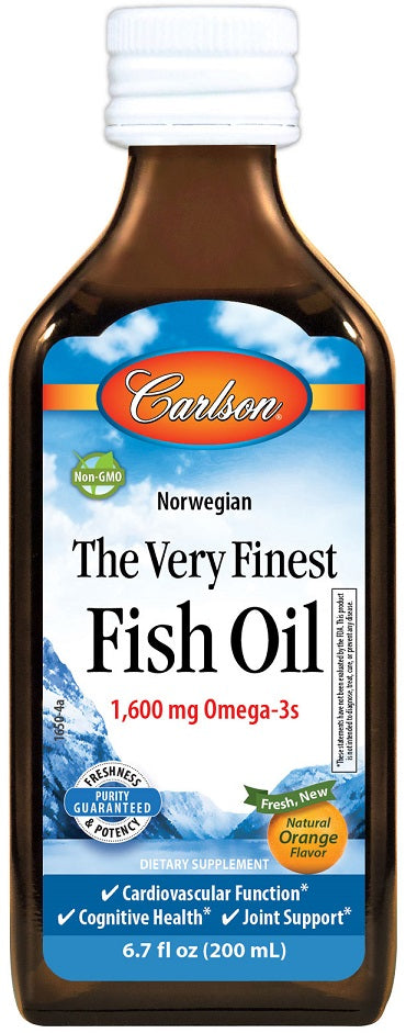 The Very Finest Fish Oil, Natural Orange - 200 ml. - Carlson Labs