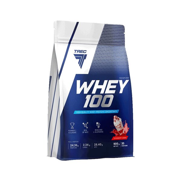 Whey 100 (Bag), Chocolate - 900 grams - Trec Nutrition