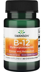 B-12 Hydroxycobalamin, 1000mcg - 60 chewable tablets - Swanson