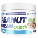 100% Peanut Cream, Crunch - 500 grams - Allnutrition