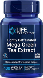 Lightly Caffeinated Mega Green Tea Extract - 100 vcaps - Life Extension