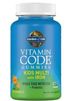 Vitamin Code Kids Multi with Iron Gummies, Orange - 90 gummies - Garden of Life