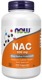NAC with Selenium, 600mg - 250 caps - NOW Foods