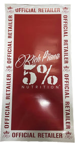 5% Nutrition Window Cling Rectangular, Red & White - 5% Nutrition