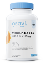 Vitamin D3 + K2, 4000IU + 150mcg - 120 softgels - Osavi