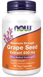Grape Seed Extract, 500mg Maximum Strength - 90 vcaps - NOW Foods