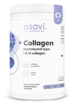 Collagen Hydrolysed Type I & III, Unflavoured - 600 grams - Osavi