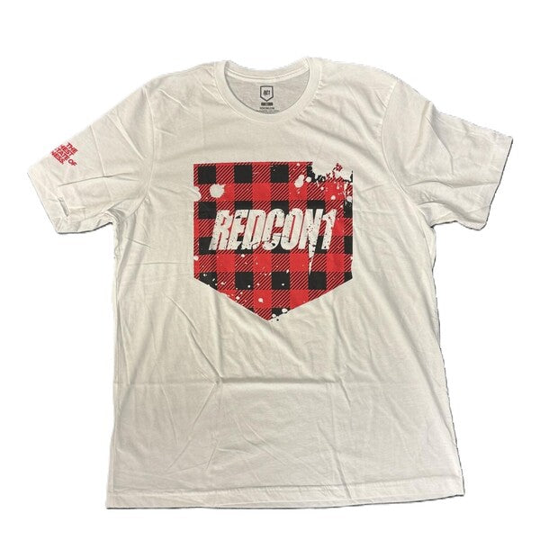 Red Plaid Shield T-Shirt - Medium - Redcon1