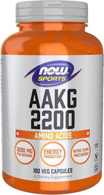 AAKG 2200 - 180 vcaps - NOW Foods