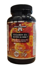Vitamin D3 with K2 MK7 - 120 vcaps - Apollo's Hegemony